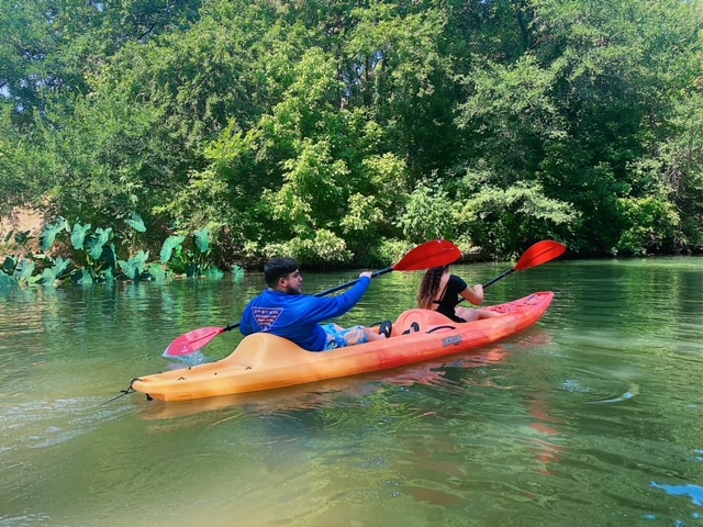Kayaking on the creek